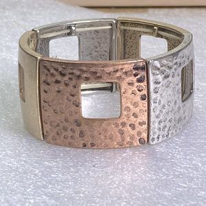 Gold silver bronze tone bracelet